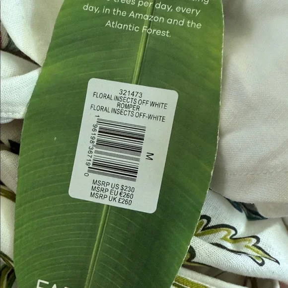 FARM Rio Floral Jumpsuit - White and Multicolor - New with Tags - Picture 4 of 4